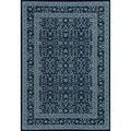 Art Carpet 4 X 6 Ft. Kensington Collection Microfloral Border Woven Area Rug, Navy 841864107130